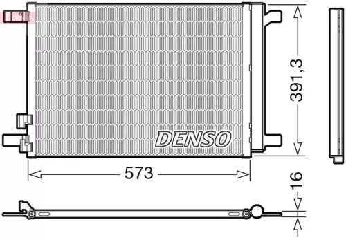Condenser, air conditioning DENSO DCN32066)