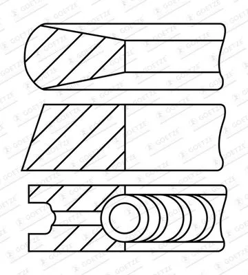 Piston Ring Kit GOETZE ENGINE 08-431900-10)