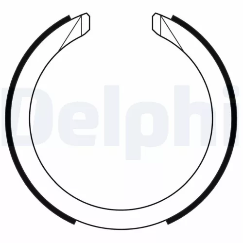 Brake Shoe Set, parking brake DELPHI LS2169)