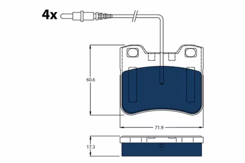 Brake Pad Set, disc brake TRW GDB1031BTE)