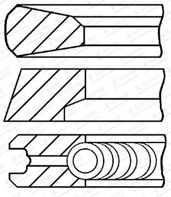 Piston Ring Kit GOETZE ENGINE 08-445200-00)