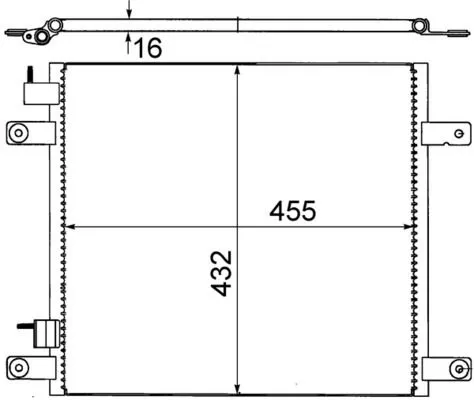 Condenser, air conditioning MAHLE AC 705 000S)