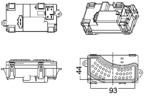 Regulator, interior blower MAHLE ABR 5 000S)