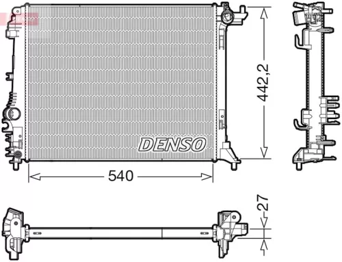 Radiator, engine cooling DENSO DRM23114)