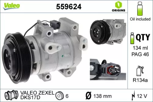 Compressor, air conditioning VALEO 559624)