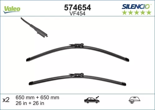 Wiper Blade VALEO 574654)
