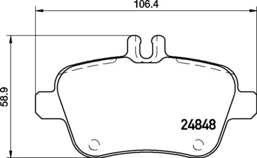 Brake Pad Set, disc brake BREMBO P 50 135)