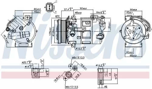 Compressor, air conditioning NISSENS 890210)
