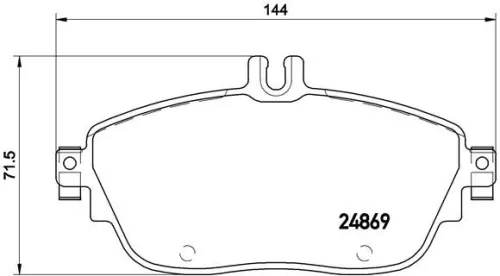 Brake Pad Set, disc brake BREMBO P 50 093X)