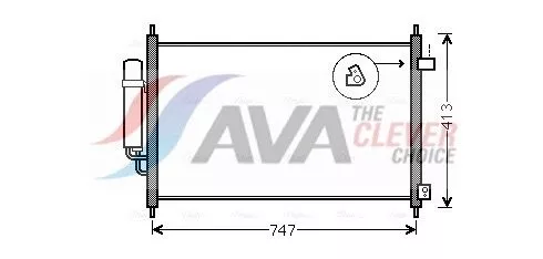 Condenser, air conditioning AVA QUALITY COOLING HD5233D)