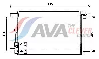 Condenser, air conditioning AVA QUALITY COOLING VNA5335D)