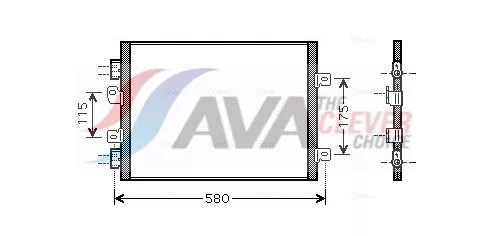 Condenser, air conditioning AVA QUALITY COOLING RTA5341)