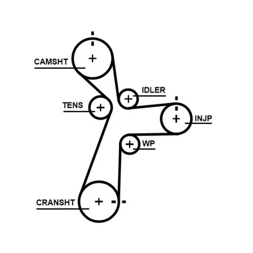 Timing Belt GATES 5696XS)