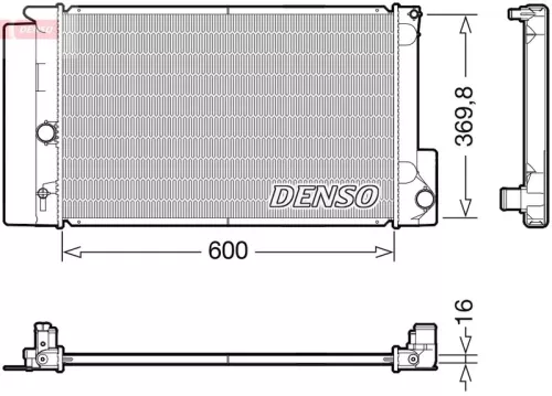 Radiator, engine cooling DENSO DRM50126)