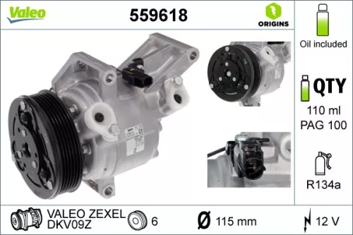 Compressor, air conditioning VALEO 559618)