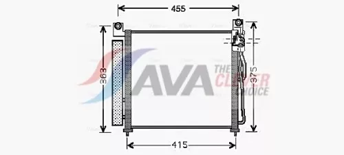 Condenser, air conditioning AVA QUALITY COOLING KA5065D)