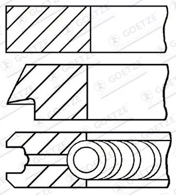 Piston Ring Kit GOETZE ENGINE 08-502900-00)