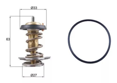 Thermostat, coolant MAHLE TX 264 82D)