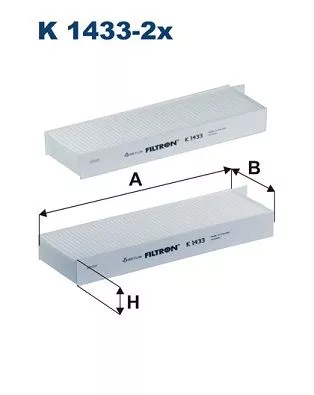 Filter, cabin air FILTRON K 1433-2x)