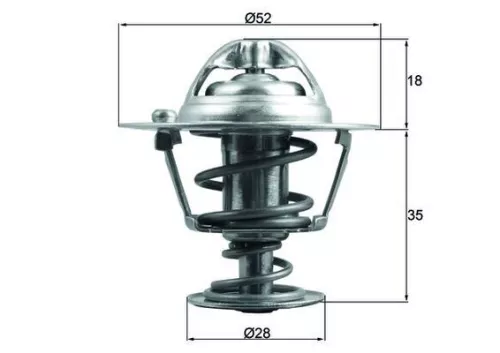 Thermostat, coolant MAHLE TX 184 78D)