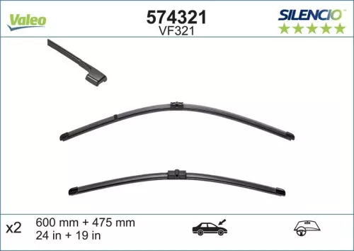 Wiper Blade VALEO 574321)