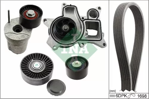 Water Pump + V-ribbed Belt Kit Schaeffler INA 529 0369 30)