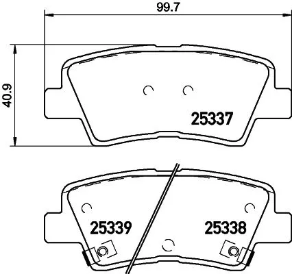 Brake Pad Set, disc brake BREMBO P 30 101)