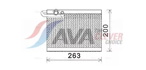 Evaporator, air conditioning AVA QUALITY COOLING PEV351)