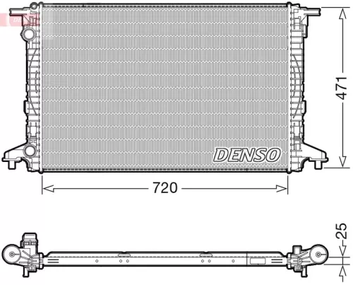 Radiator, engine cooling DENSO DRM02043)