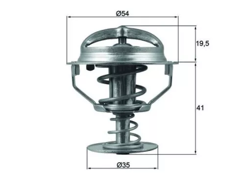 Thermostat, coolant MAHLE TX 164 82D)