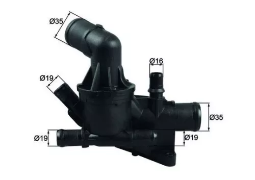 Thermostat, coolant MAHLE TH 54 80)