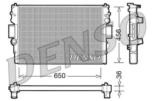 Radiator, engine cooling DENSO DRM12007)