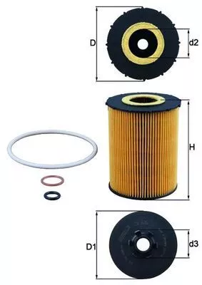 Oil Filter KNECHT OX 636D)