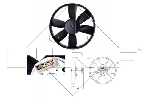 Fan, engine cooling NRF 47402)