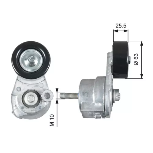 Belt Tensioner, V-ribbed belt GATES T39160)