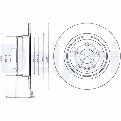 Brake Disc DELPHI BG3550)