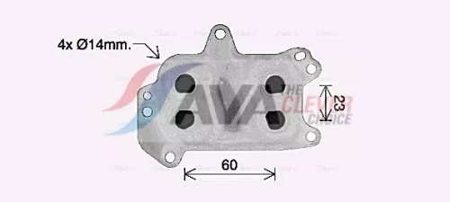 Oil Cooler, engine oil AVA QUALITY COOLING PE3424)