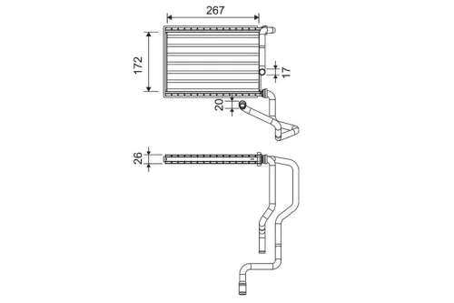 Heat Exchanger, interior heating VALEO 811579)