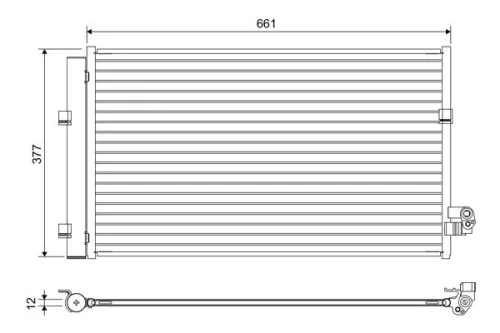 Condenser, air conditioning VALEO 822647)