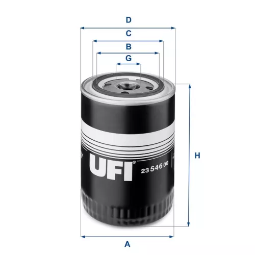 Oil Filter UFI 23.546.00)