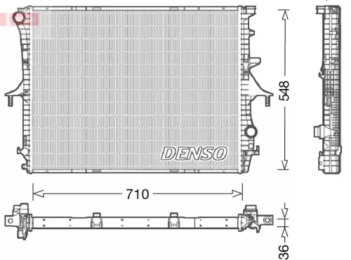Radiator, engine cooling DENSO DRM02026)