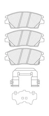 Brake Pad Set, disc brake FERODO FDB5274)