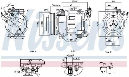 Compressor, air conditioning NISSENS 891016)