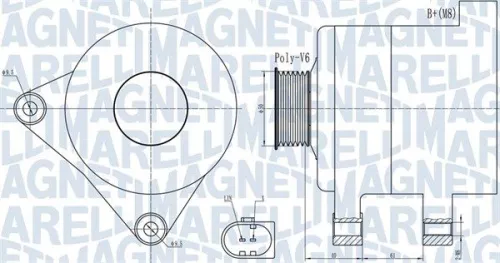 Alternator MAGNETI MARELLI 063731986010)