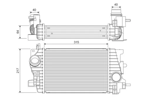 Charge Air Cooler VALEO 818537)