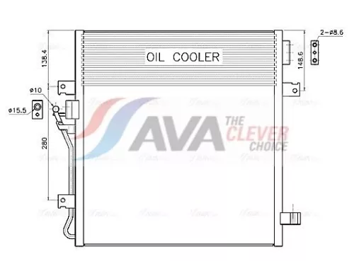 Condenser, air conditioning AVA QUALITY COOLING JE5091)