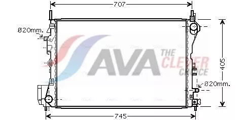 Radiator, engine cooling AVA QUALITY COOLING OLA2395)
