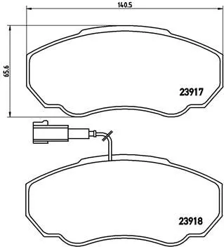 Brake Pad Set, disc brake BREMBO P 23 091)