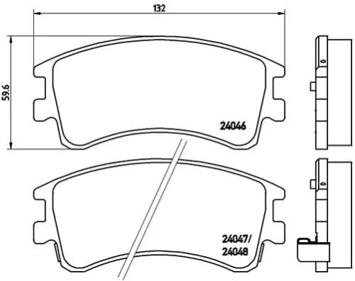 Brake Pad Set, disc brake BREMBO P 49 032)