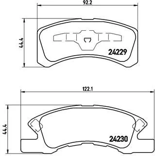 Brake Pad Set, disc brake BREMBO P 16 011)